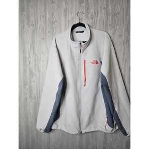 The North Face Men’s XXL Softshell Jacket Gray Windwall Zip Up Outdoor Hiking